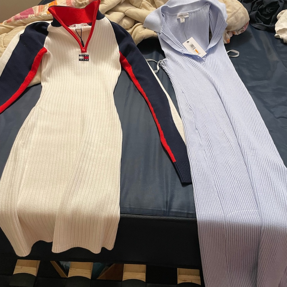 Tommy Hilfiger Red, White, and Blue Knit Dress Set and Calvin Klein Maxi dress